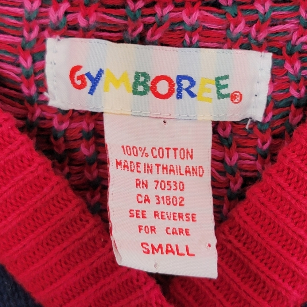 Vintage Gymboree Colorful Floral Knit Button Front Cardigan Sweater Size Small - Picture 4 of 7